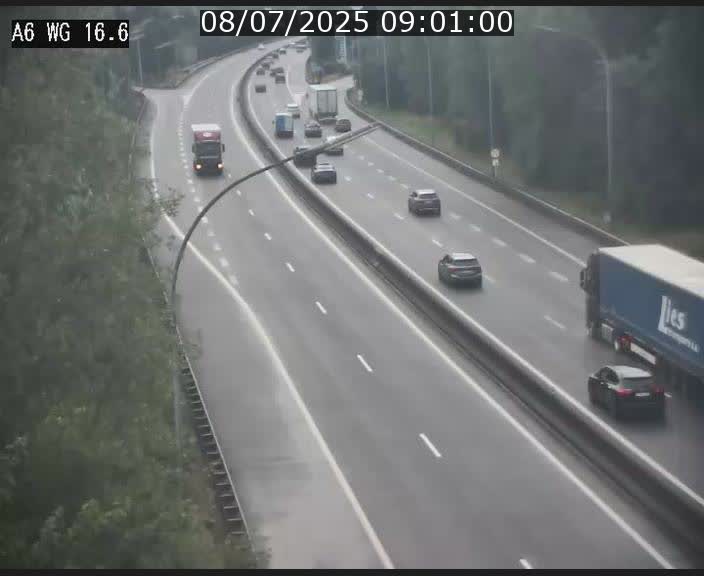 Traffic live webcam Luxembourg Aire de Capellen - A6 - BK 16.6 - direction Luxembourg/France/Allemagne