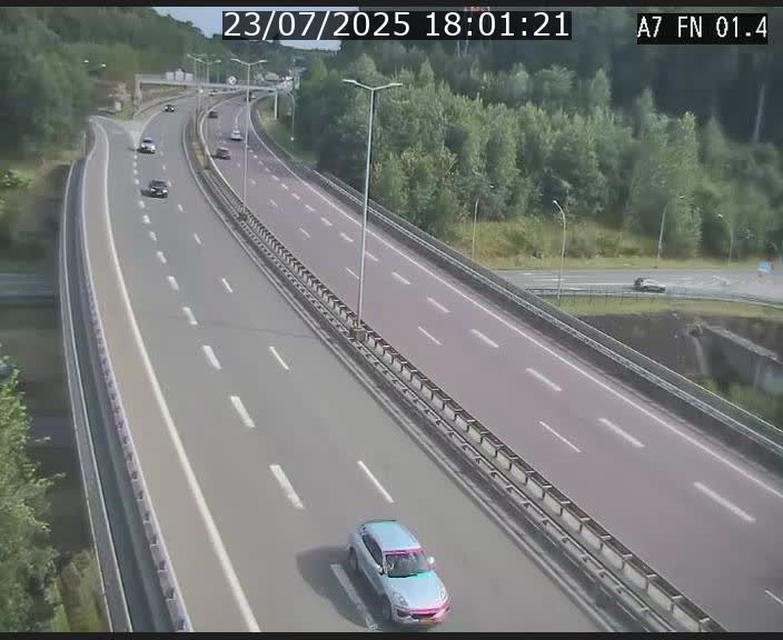 Caméra autoroute Luxembourg A7 - Tunnel Stafelter - direction Echangeur Grünewald