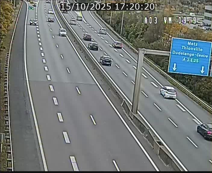 Webcam Autoroute à la Croix de Bettembourg - A3 - BK 9.9 - direction France
