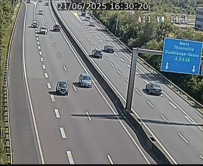 Webcam Autoroute à la Croix de Bettembourg - A3 - BK 9.9 - direction France