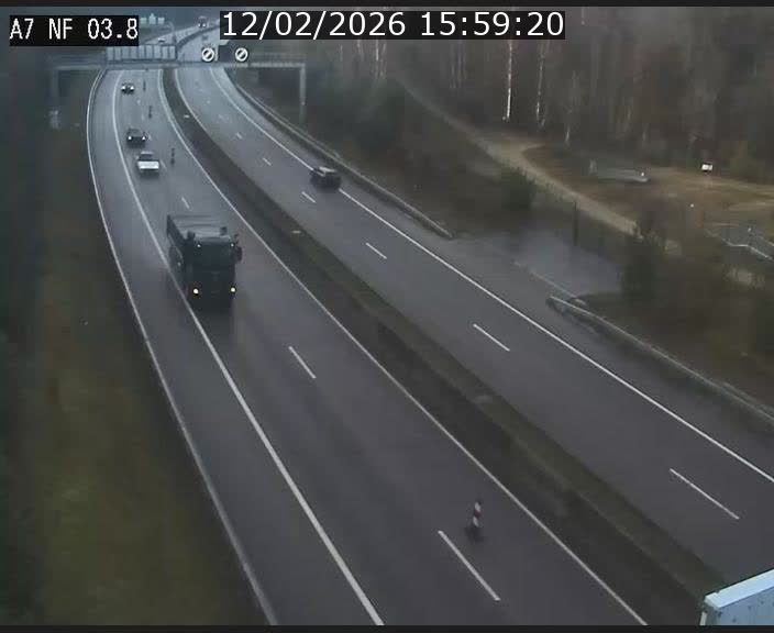 Webcam autoroute A7 au Luxembourg à la sortie du Tunnel Stafelter vers le Nord