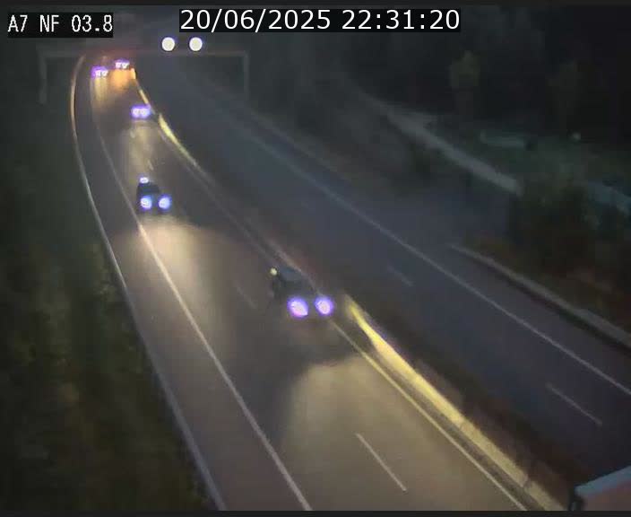 Webcam autoroute A7 au Luxembourg à la sortie du Tunnel Stafelter vers le Nord
