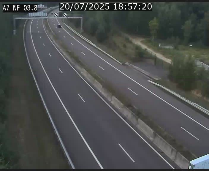 Webcam autoroute A7 au Luxembourg à la sortie du Tunnel Stafelter vers le Nord