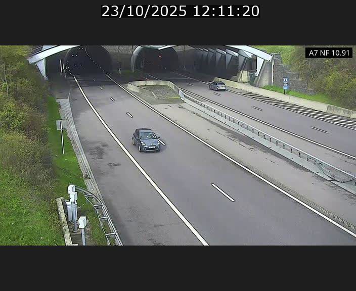 Caméra trafic Luxembourg - A7, Tunnel Gousselerbierg, entrée sud, direction Mersch