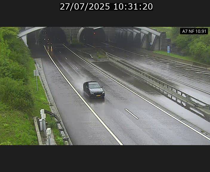 Caméra trafic Luxembourg - A7, Tunnel Gousselerbierg, entrée sud, direction Mersch