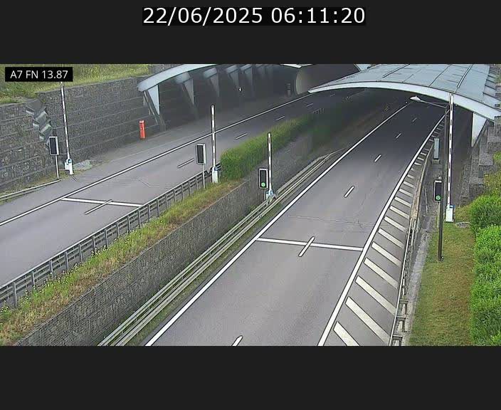 Caméra trafic Luxembourg - A7, Tunnel Gousselerbierg, entrée nord, direction Lorentzweiler