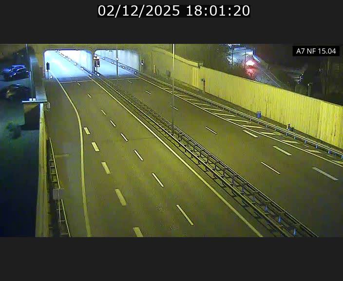 Caméra trafic Luxembourg - A7, Tunnel Mersch, entrée sud, direction Ettelbruck