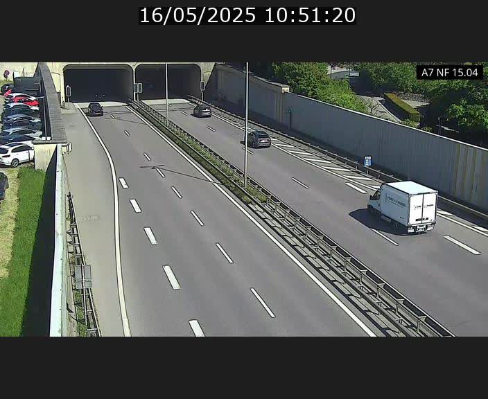 Caméra trafic Luxembourg - A7, Tunnel Mersch, entrée sud, direction Ettelbruck