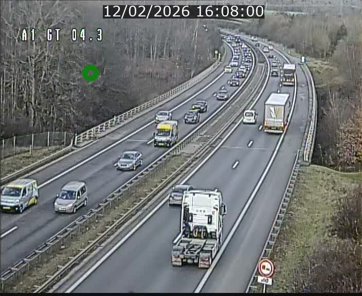Traffic live webcam Luxembourg Itzig - A1 direction Sandweiler - BK 4.3