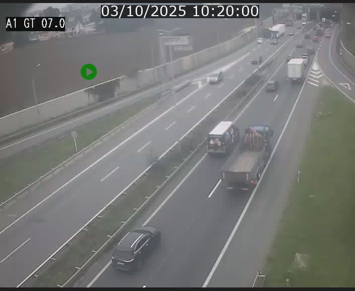 Traffic live webcam Luxembourg Cents - A1 direction Kirchberg - BK 7