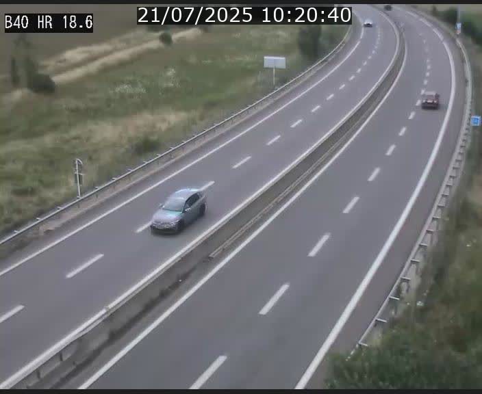 Webcam sur la route de liaison entre Micheville et Esch-Belval à la frontière entre le Luxembourg et la France. Vue orientée vers la Lorraine.