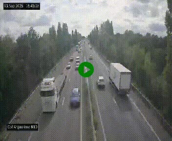 Webcam routière à la fin de la N10, en périphérique ouest d'Angouleme, proche de la jonction avec l'A10