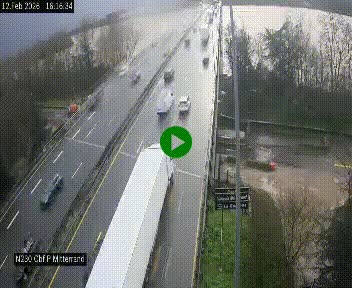 Webcam sur le périphérique de Bordeaux à l'est de la ville. Caméra située sur le Pont Mitterand sur la N230