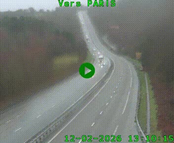 Caméra routière sur l'autoroute A20 à Bessines-sur-Gartempe. Vue orientée vers Paris