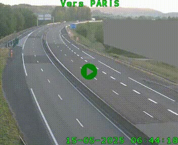 Caméra routière sur l'autoroute A20 à Brive-la-Gaillarde, à la jonction avec l'A89. Vue orientée vers Paris