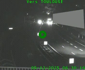 Caméra routière sur l'autoroute A20 à Noailles, en périphérie de Brive-la-Gaillarde. Vue orientée vers Toulouse