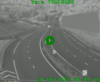 Caméra routière sur l'autoroute A20 à Noailles, en périphérie de Brive-la-Gaillarde. Vue orientée vers Toulouse