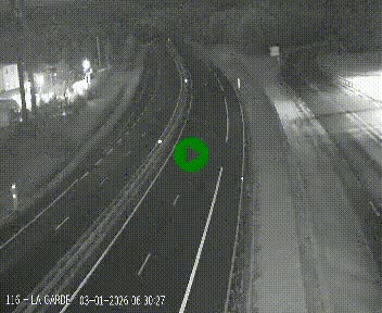 Caméra autoroute A75 à hauteur du col du rocher blanc en direction de Montpellier