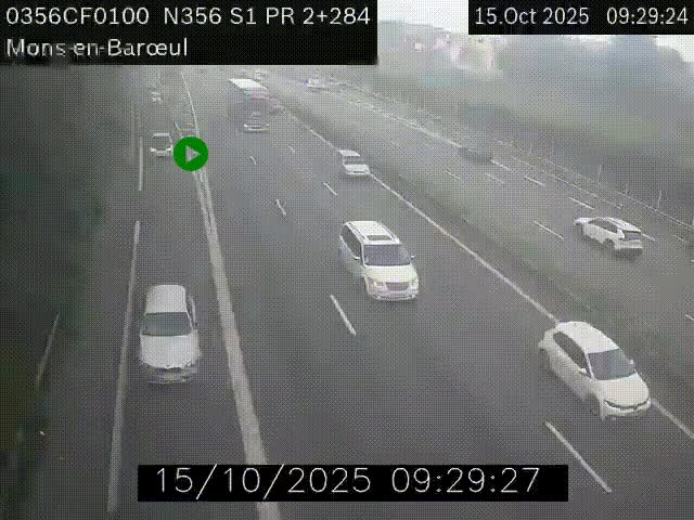 Webcam à l'entrée de Lille en direction du périphérique, à proximité de Mons-en-Baroeul sur la N356