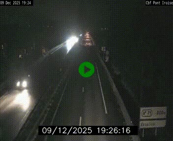Webcam sur la N165 après le Pont de l'Iroise, à l'entrée de Brest