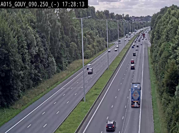 Webcam autoroute Belgique - Gouy-lez-piéton - E42 - BK 90.3