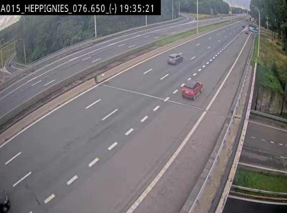 Webcam autoroute Belgique - Heppignies - E42 direction Namur - BK 76.4