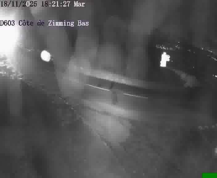 Webcam sur la D603 située dans la Côté de Zimming-bas, dans le virage en demi-tour, à la jonction avec la D74