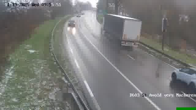 Webcam sur la D603 située à proximité de Saint-Avold. Vue orientée vers Macheren.