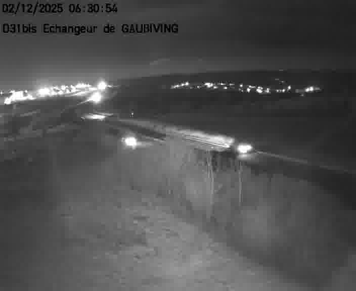 Dispositif d’observation sur D31bis (France) à Gaubiving, en direction de Sarreguemines, offrant une visualisation fiable des conditions de circulation.