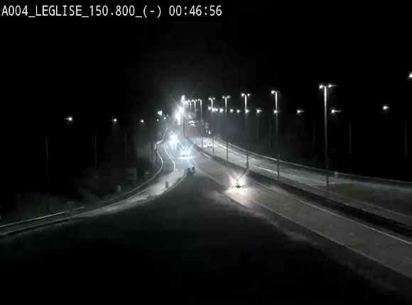 Webcam E411 dans la Côte de Léglise. Vue orientée vers Bruxelles
