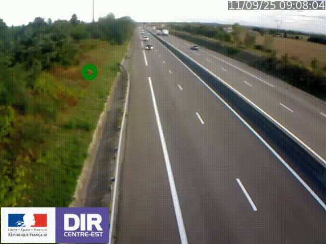 Webcam sur le contournement de Valence, sur la Nationale 7, à la jonction avec la N532, caméra orientée vers Grenoble