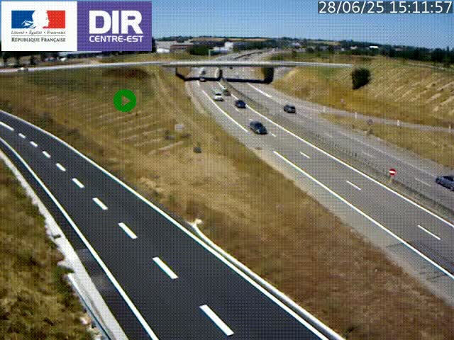 Webcam sur le contournement de Valence, sur la Nationale 7, caméra orientée vers Lyon