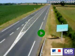 Webcam routière sur la RN7 à hauteur de Toulon-sur-Allier, entre Moulins et Vichy