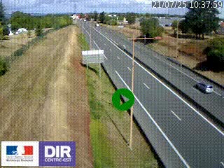 Webcam à Mably, à proximité de Roanne en direction de Moulins sur la N7