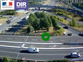 Webcam traffic à Grenoble-sud sur l'autoroute A480. Vue orientée vers l'entrée et la sortie de Grenoble