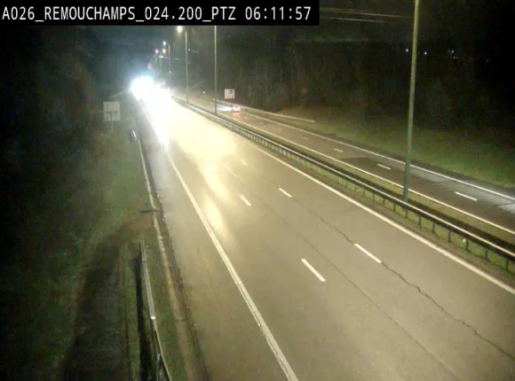 Webcam E25/A26 à Aywalle, à hauteur de Spa. Vue orientée vers Liège