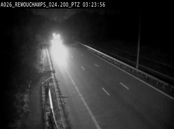 Webcam E25/A26 à Aywalle, à hauteur de Spa. Vue orientée vers Liège