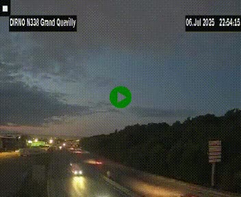 Webcam routière sur N338 à hauteur de Grand-Quevilly en périphérie de Rouen. Vue orientée vers Rouen