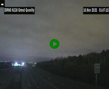 Webcam routière sur N338 à hauteur de Grand-Quevilly en périphérie de Rouen. Vue orientée vers Rouen