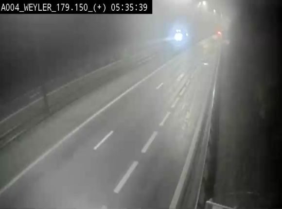 Webcam entre la sortie Arlon et la sortie Weyler sur l'E411. Vue orientée vers Luxembourg
