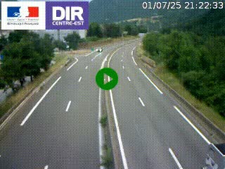 Caméra sur la Nationale 90 (N90) à La Léchère, en direction et à proximité d'Albertville