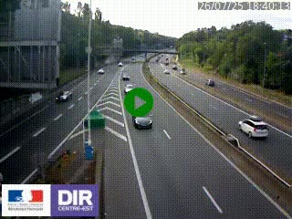 Caméra autoroute sur A6 - Valvert, près de Lyon, en direction de Paris, à hauteur de la sortie 36 Porte du Valvert