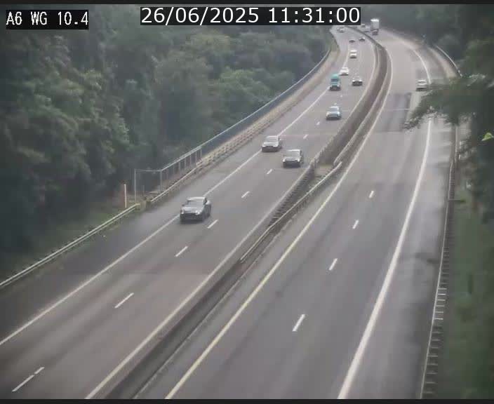 Traffic live webcam Luxembourg Mamer - A6 - BK 10.4 - direction Luxembourg/France/Allemagne