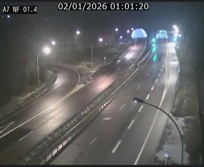 Caméra autoroute Luxembourg A7 - Echangeur Waldhaff - direction Tunnel Stafelter