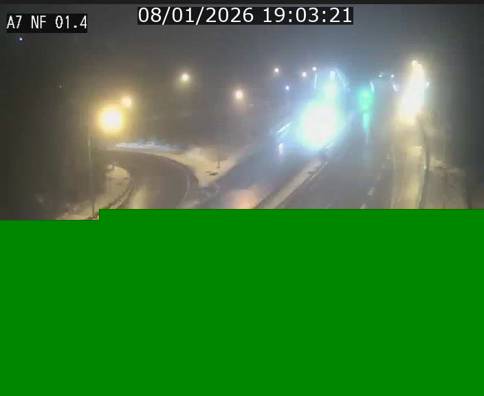 Caméra autoroute Luxembourg A7 - Echangeur Waldhaff - direction Tunnel Stafelter