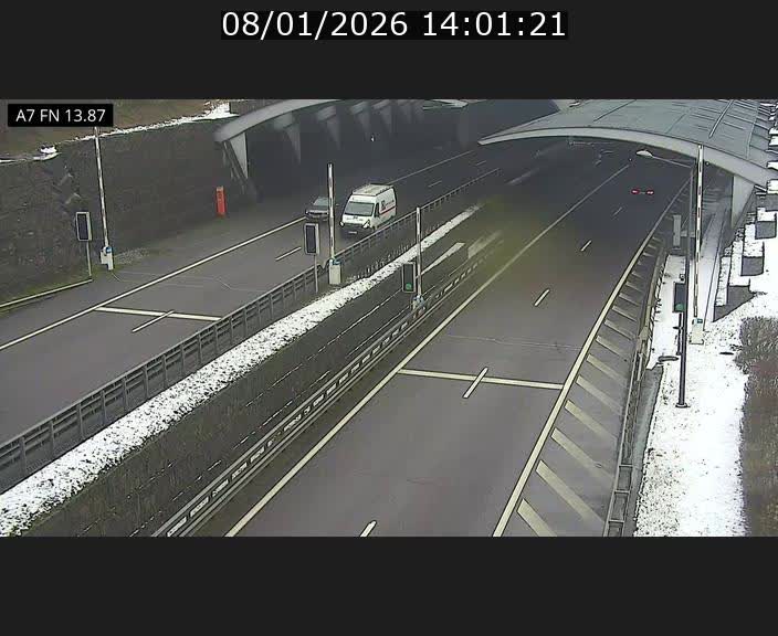 Caméra trafic Luxembourg - A7, Tunnel Gousselerbierg, entrée nord, direction Lorentzweiler