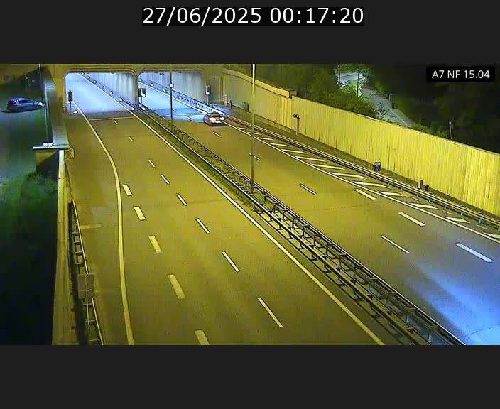 Caméra trafic Luxembourg - A7, Tunnel Mersch, entrée sud, direction Ettelbruck