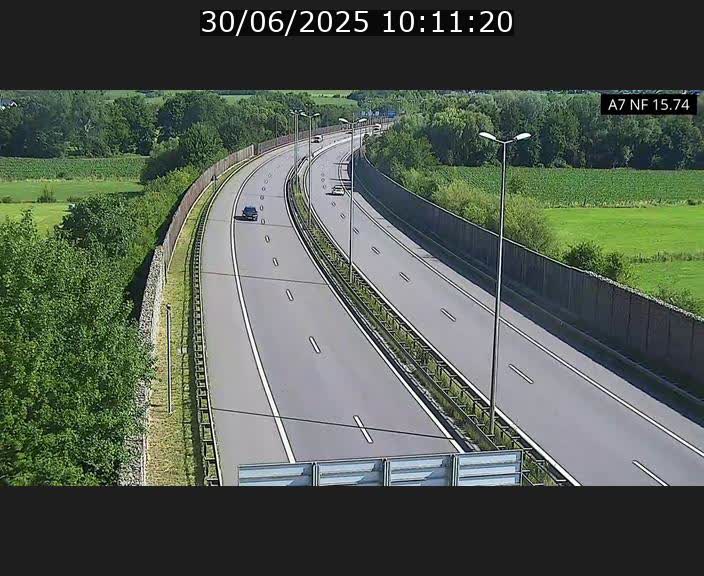 Caméra trafic Luxembourg - A7, Tunnel Mersch, entrée nord, direction Lorentzweiler