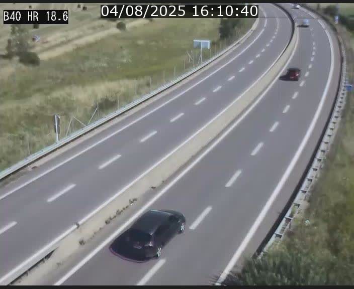 Webcam sur la route de liaison entre Micheville et Esch-Belval à la frontière entre le Luxembourg et la France. Vue orientée vers la Lorraine.