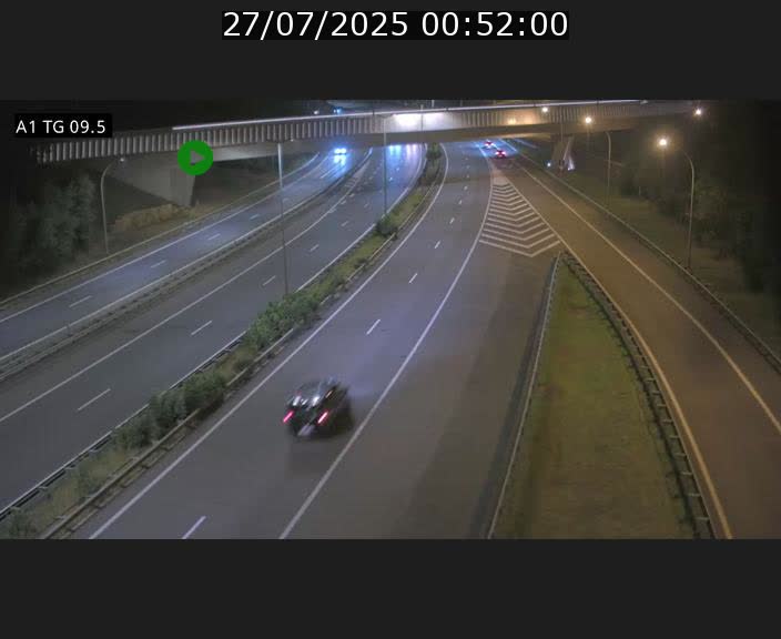 Traffic live webcam Luxembourg Jonction Grünewald - A1 direction Luxembourg-ville - BK 9.5